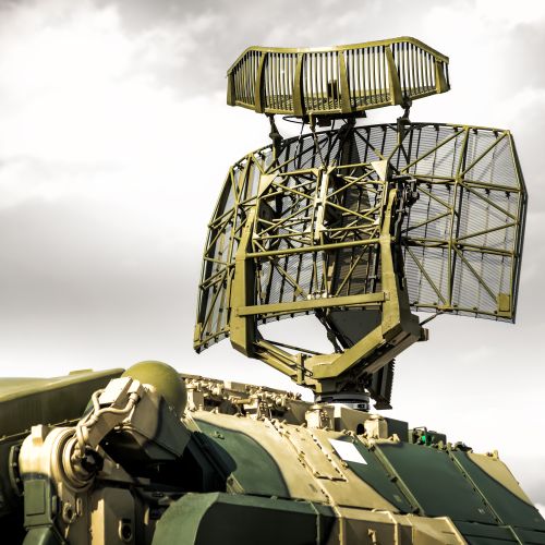 Tracking radar anti aircraft combat vehicle missile system